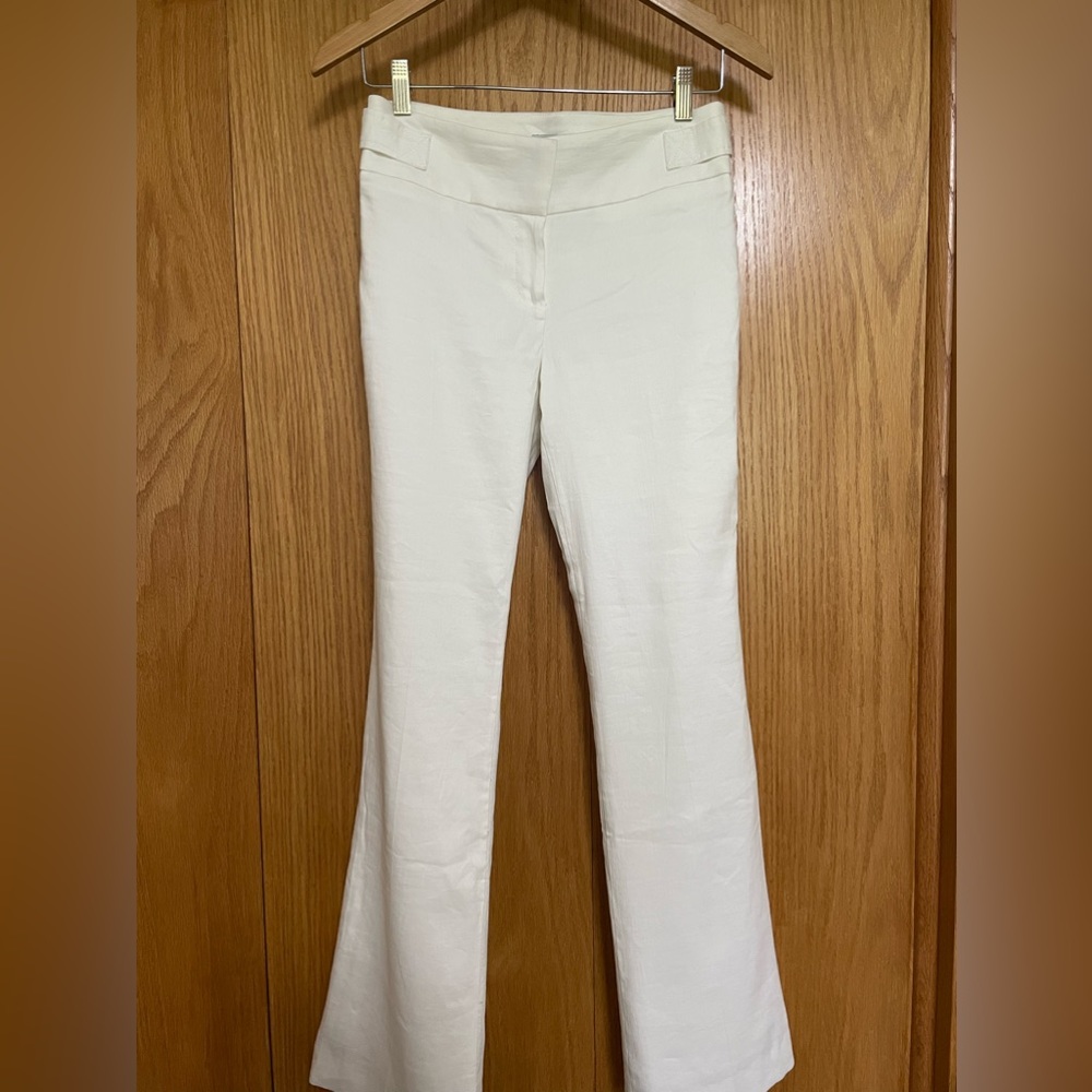 Bebe white linen pants